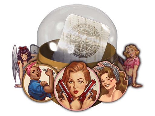 Pinups Capsule CS2 sticker capsule to open